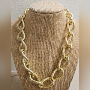1AR by UnoAerre 18K GOLD PLATED LINK CHAIN TOGGLE 18" NECKLACE ITALY DESIGNER